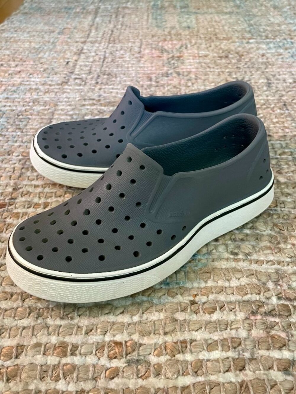 Native Shoes Miles Grey Kids Slip on Lightweight Shoes Size C13 EUC